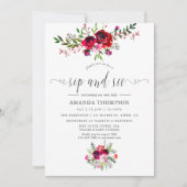 秋の花 秋の飲み会とお披露目 招待状 (正面)