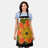 秋の花,秋,花,イラストレーション投げ エプロン (着用した状態)