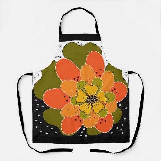 秋の花,秋,花,イラストレーション投げ エプロン (正面)