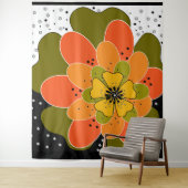 秋の花，秋，花，イラストレーション投げ タペストリー (インサイチュ)