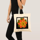 秋の花，秋，花，イラストレーション投げ トートバッグ (正面(商品))