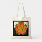 秋の花，秋，花，イラストレーション投げ トートバッグ (裏面)
