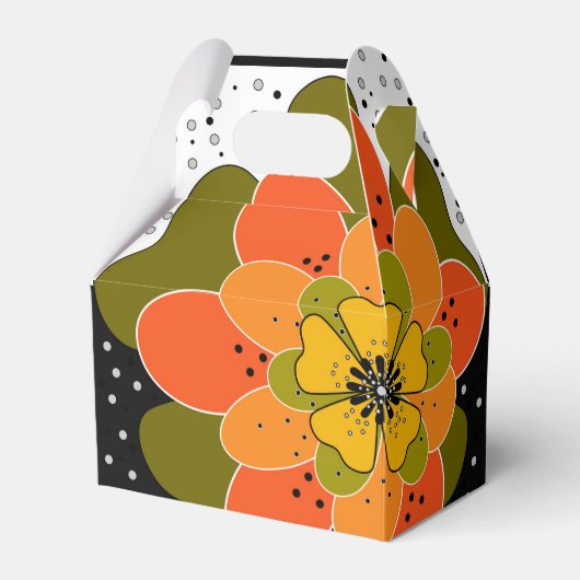 秋の花，秋，花，イラストレーション投げ フェイバーボックス (正面サイド)