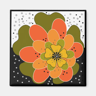 秋の花,秋,花,イラストレーション投げ マグネット