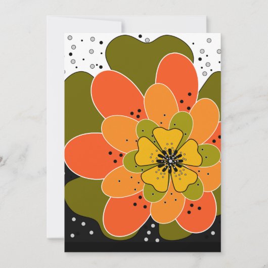 秋の花,秋,花,イラストレーション投げ 招待状 (正面)
