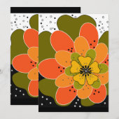 秋の花,秋,花,イラストレーション投げ 招待状 (正面/裏面)