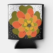 秋の花，秋，花，イラストレーション投げ 缶クーラー (正面)