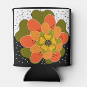 秋の花，秋，花，イラストレーション投げ 缶クーラー (裏面)