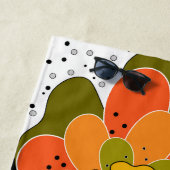 秋の花，秋，花，イラストレーション ビーチタオル (インサイチュ)