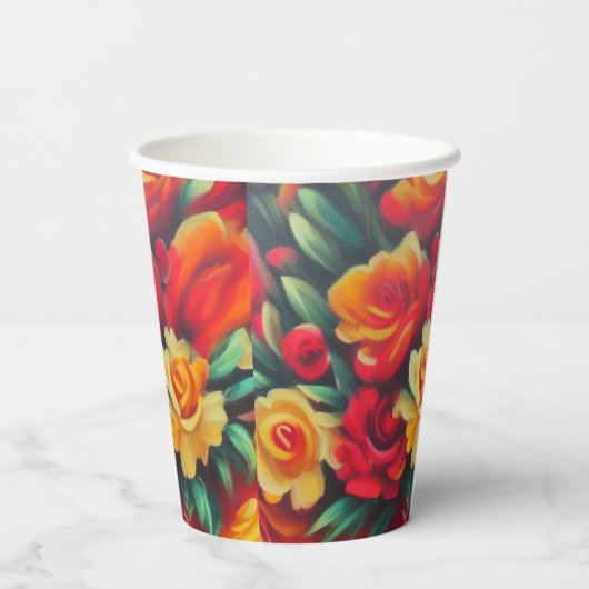 秋の花 紙コップ (裏面)