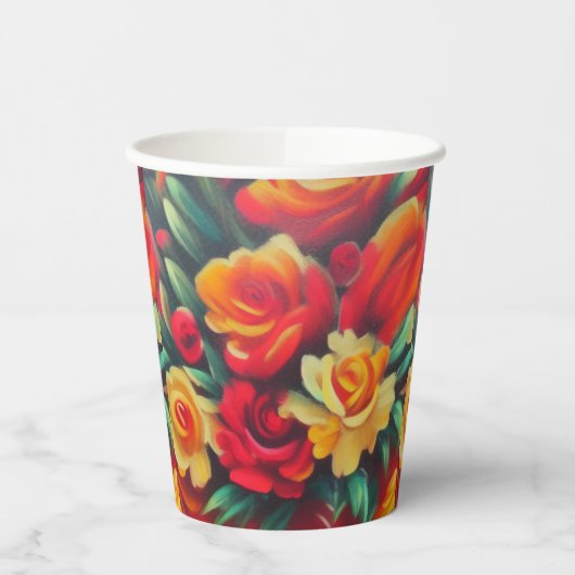 秋の花 紙コップ (左)