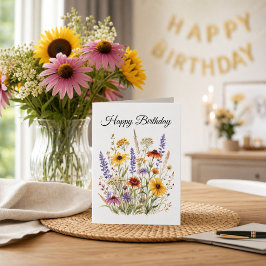 秋の花 野の花 誕生日 おめでとう カード
