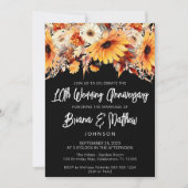 秋の花 10周年結婚記念日 招待状 (正面)