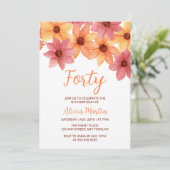 秋の花ANYエイジオレンジブルゴーニュ誕生日 招待状 (スタンド正面)