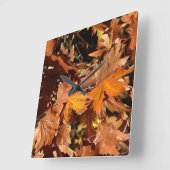 秋の芸術的紅葉 スクエア壁時計 (傾斜)