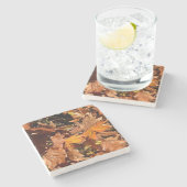 秋の芸術的紅葉 ストーンコースター (横)