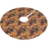 秋の芸術的紅葉 ブラッシュドポリエステルツリースカート (アングル)