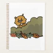 秋の茂みを抜けて見える白豚 プランナー手帳 (正面)