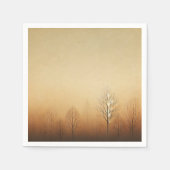 秋の茶色のグラデーションデカップナプキン スタンダードカクテルナプキン (正面)