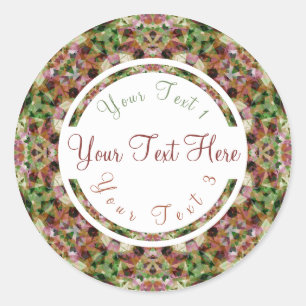 秋の茶色の秋グリーンスクラップブッククラフトクラフト ラウンドシール