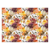 秋の茶色ピーチイエローフローラ水色 テーブルクロス (正面(横))