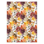 秋の茶色ピーチイエローフローラ水色 テーブルクロス (正面)