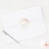 秋の草原の野生の花のサンキューの結婚式の引出物 ラウンドシール (封筒)