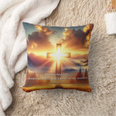 秋の草地の夜明けにゴールデンクロス クッション (ブランケット)