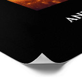 秋の草地の夜明けにゴールデンクロス ポスター (角)