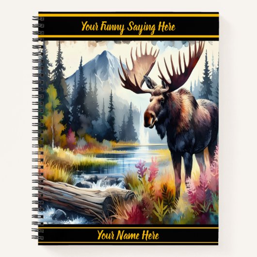 秋の荒野鮮やかでムース ノートブック (正面)