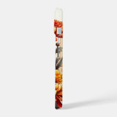 秋の菊の花のディスプレイ iPhone 15ケース (左側面)