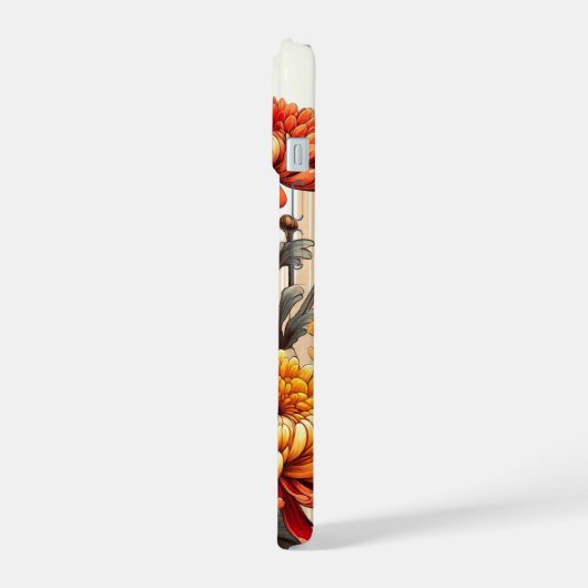 秋の菊花展 iPhone 15ケース (左側面)