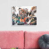 秋の華やかさ中国のと絵画キャンバス キャンバスプリント (インサイチュ (リビング))