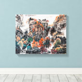 秋の華やかさ中国のと絵画キャンバス キャンバスプリント (インサイチュ (ウッドフロア))