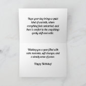 秋の落ちたコケの木 – カスタム誕生日カード カード (内部)