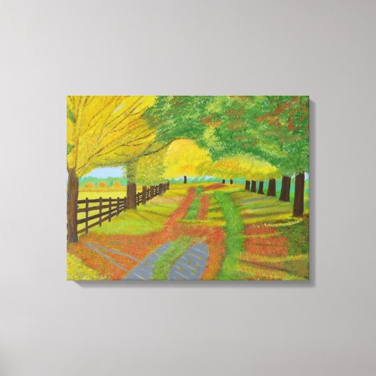 秋の落ちた葉キャンバス キャンバスプリント (正面)