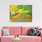 秋の落ちた葉キャンバス キャンバスプリント (インサイチュ (リビング))