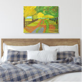 秋の落ちた葉キャンバス キャンバスプリント (インサイチュ (寝室))