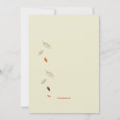 秋の落ちる葉の招待状 招待状 (裏面)