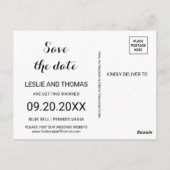 秋の落ち着いた豪華なバーガンディーの結婚式予告カード ポストカード (裏面)