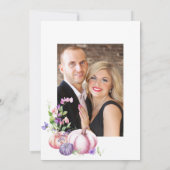 秋の落ち着いた農村の納屋での結婚式 - フローラル ウェディング セーブザデート (裏面)