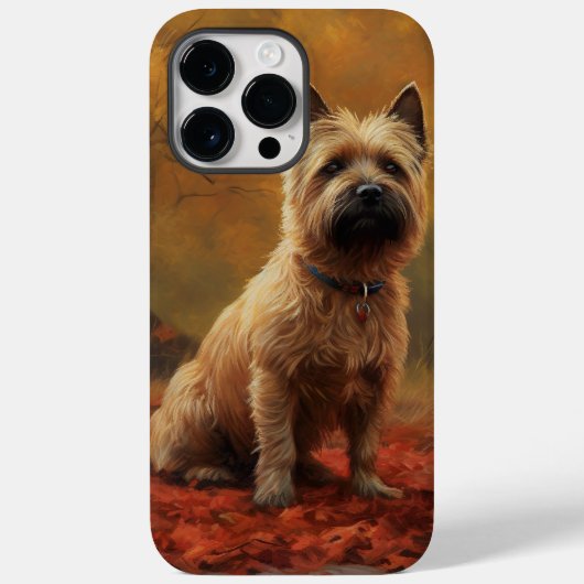 秋の落ち葉とケアンテリアにインスパイアされよう Case-Mate iPhoneケース (裏面)