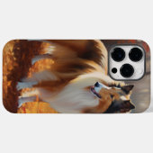 秋の落ち葉に映えるラフコリー Case-Mate iPhoneケース (裏面 (横))