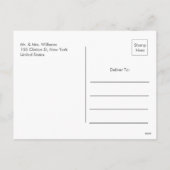 秋の落ち葉の季節にぴったりな、温かい気持ちになれるサンクスギビングのご招待です シーズンポストカード (裏面)