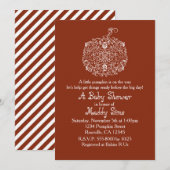 秋の落ち葉の繊細なデザインのカボチャのエレガントな招待状 2 招待状 (正面/裏面)