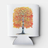 秋の落ち葉オレンジ水彩ウェディング 缶クーラー (裏面)