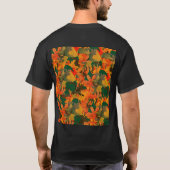 秋の落ち葉パターン Tシャツ (裏面)