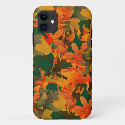 秋の落ち葉模様 Case-Mate iPhoneケース (裏面)