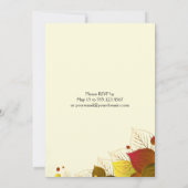 秋の落ち葉 ウェディング後 お祝い 招待状 (裏面)