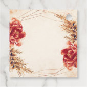 秋の落ち葉 スパイス フラワール ウォータカラー ウェディング フェイバータグ (裏面)